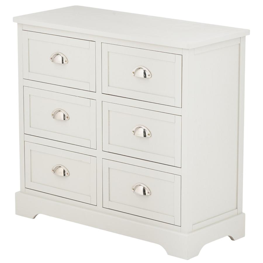 Hawthorne Natural Linen 6 Drawer Wide Chest